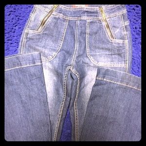 High waisted bell bottom jeans